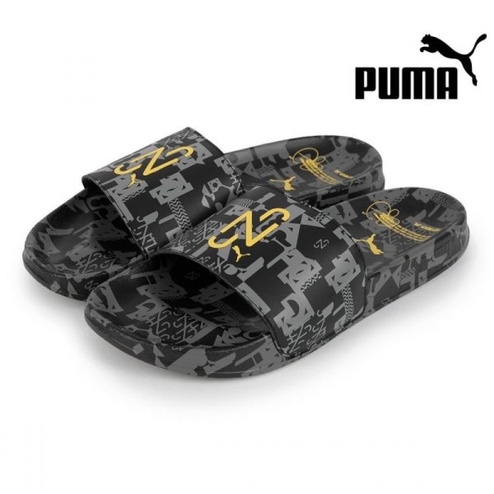 プーマガレリアプーマードキャット BLK ネイマール JR グラフィッククッションスリッパ