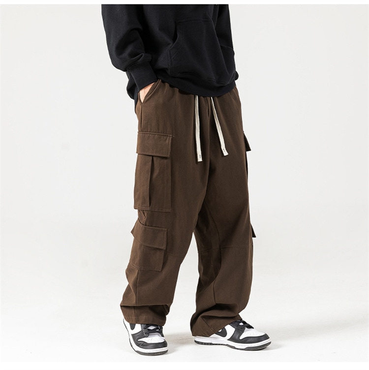 贈り物の問題を簡単に解決する 男ズボン 秋冬 ゆったりする ポケットの多いズボン ワークパンツ