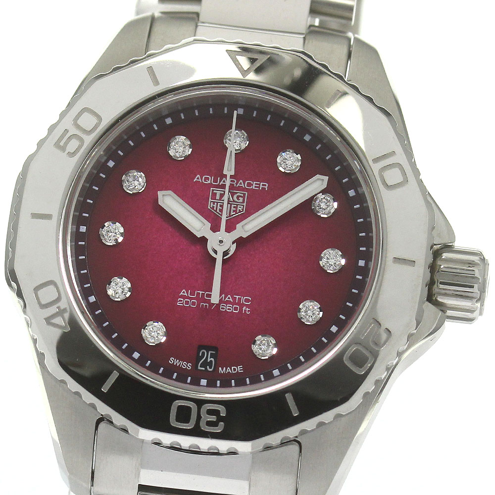 タグホイヤー TAG HEUER WBP2414 アクアレーサー プロフェッショナル200 11Pダイヤ 自動巻き レディース _843669【中古】