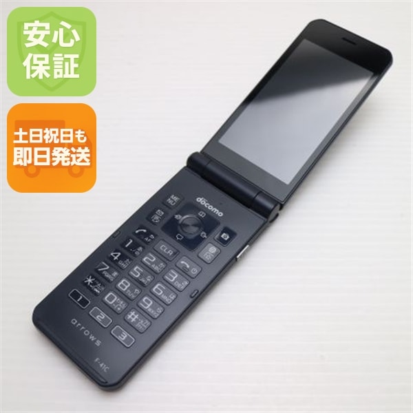 新品同様 arrows ケータイ ベーシック F-41C ネイビー スマホ 白ロム 中古 土日祝発送OK 98
