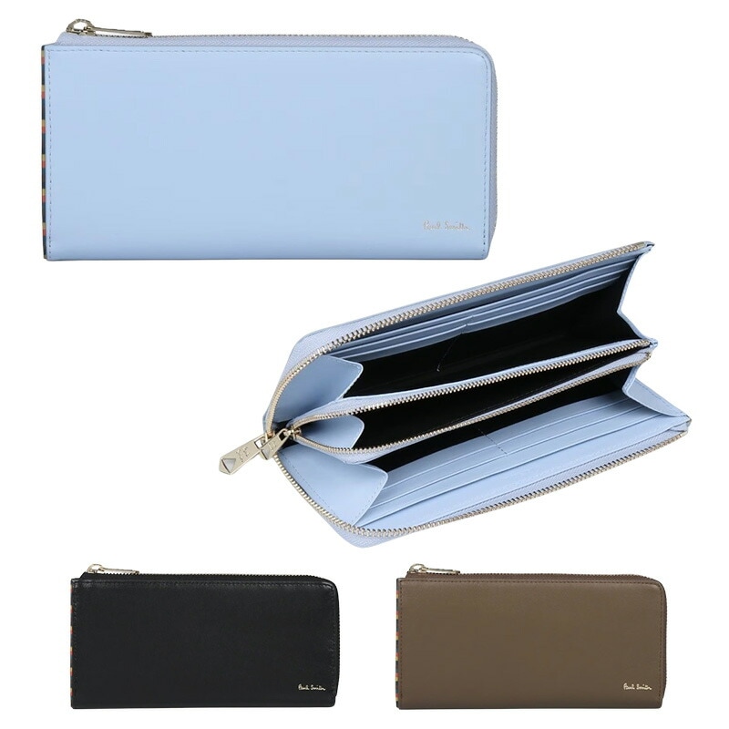 財布 メンズ L字ファスナー長財布 ブライトストライプトリムSS24 BPS847 813005 P847