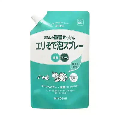 他サイト： 暮らしの重曹せっけん エリそで 泡スプレー スパウト 600mlの商品画像