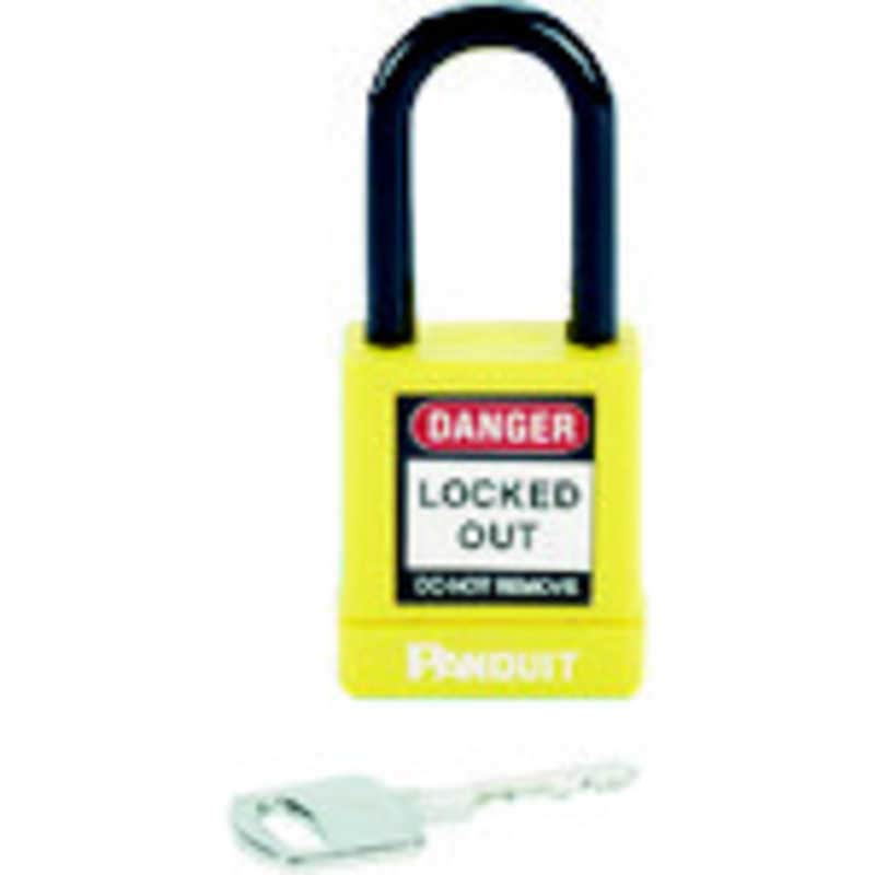 パンドウイット　ロックアウト用非電導性パドロック 黄　PSL8YL
