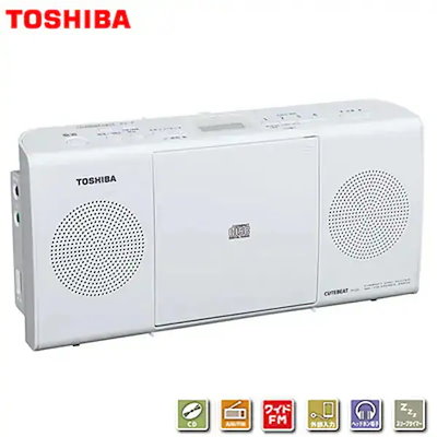 他サイト： 東芝 CDラジオ TY-C24-W ホワイト ワイドFM対応の商品画像