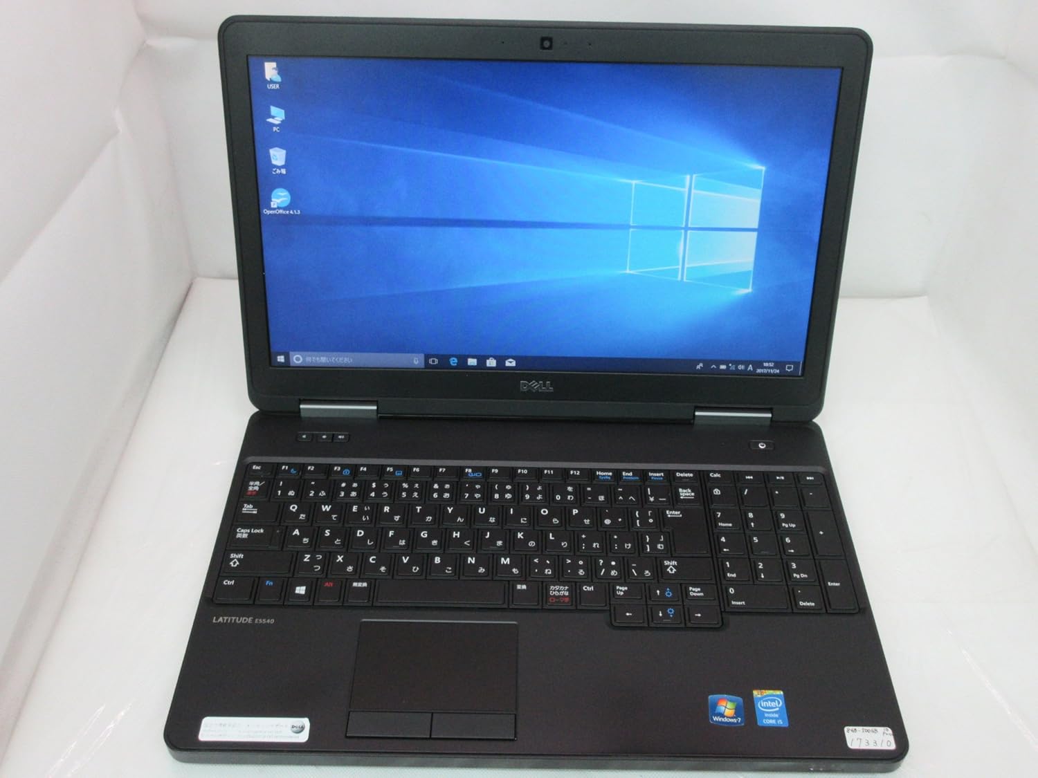 Latitude E5540ノートパソコン Core i5 4200U 1.6GHz メモリ8GB 500GBHDDハイブリッド DVDスーパーマルチ Windows10 Professional