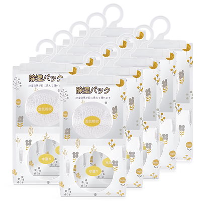 他サイト： Vacplus 強力 乾燥剤 除湿剤 湿気取り 防カビ 乾燥除湿パック 吊 り下げ型（1パック 230g 除湿約500ml）*10パック入りの商品画像