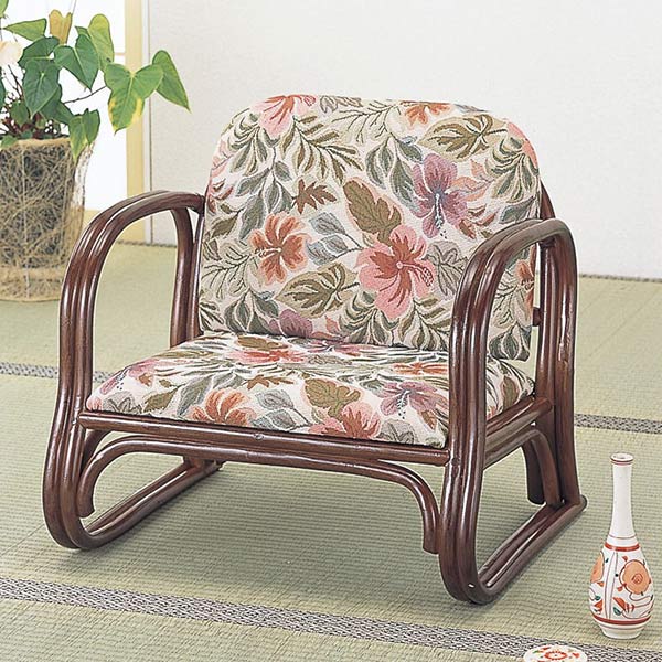 ラタンチェア ロータイプ 椅子 籐家具 座面高23cm