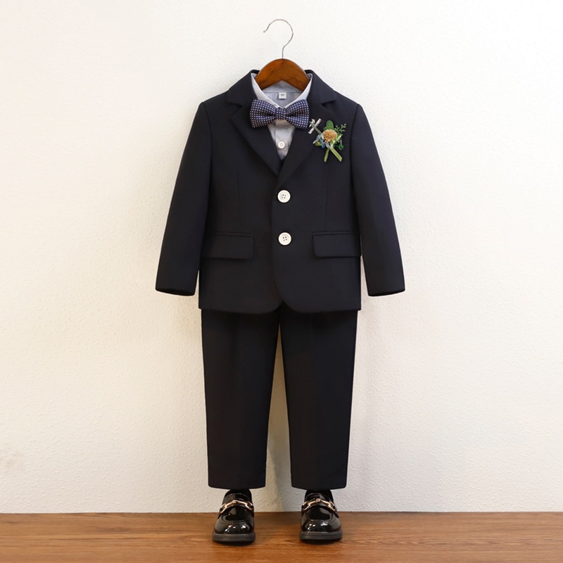 子供スーツハンサムベストスーツボーイホスティング競技衣装フラワーガールウェディングスーツストラップ子供服