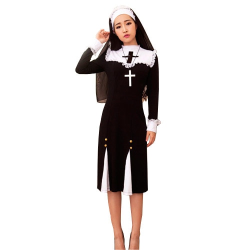 コスプレ 仮装 Malymoon シスターレディー L 【 コスプレ 衣装 ハロウィン 仮装 レディース 服 コスチューム シスター 修道服 大人用 修道女 パーティーグッズ 女性用 余興 】