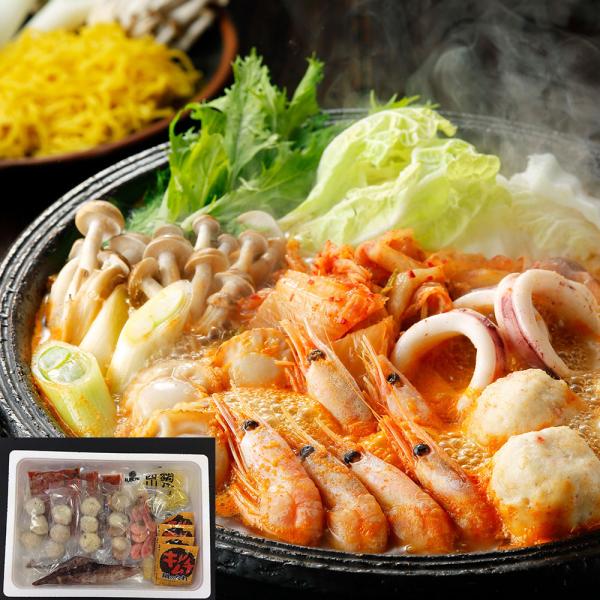北海道 海鮮キムチ鍋 Bセット 白菜キムチ300g 各種具材 SISK
