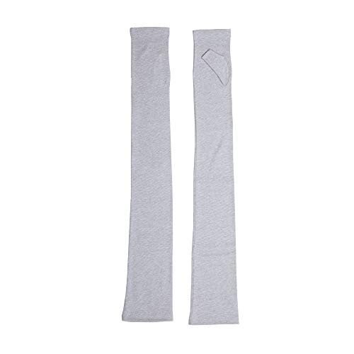 [] アームカバー オーガニックコットン 洛陽染 肩口までの超ロング 手袋 指無 レディース グレー