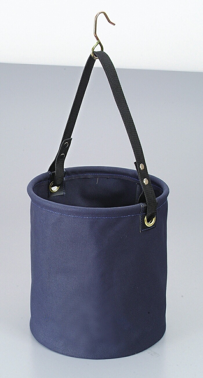 10号（紺）底板付き電工用バケツ 直径27cm高さ30cm フック付き（KB-05-27N） ガーデ