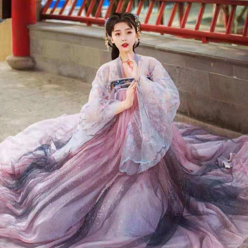 チャイナ服 漢服 セットアップ レディース ワンピース プレ衣装 舞台ステージ衣装 宮廷衣装 中国風 チャイナドレス 唐装漢服 ドレス 豪華華流-855