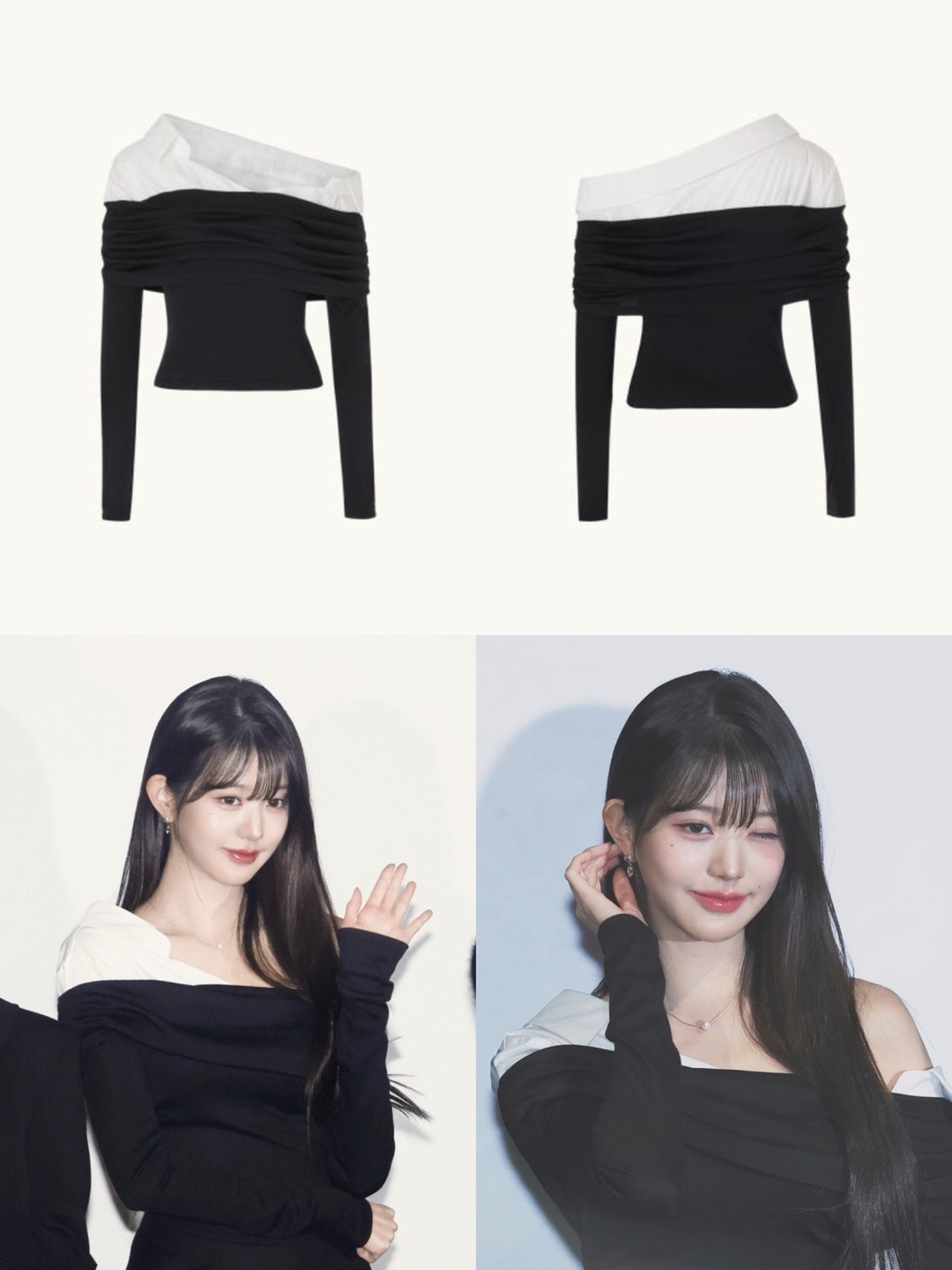 (IVE WONYOUNG 着用) リリートップ : ブラック