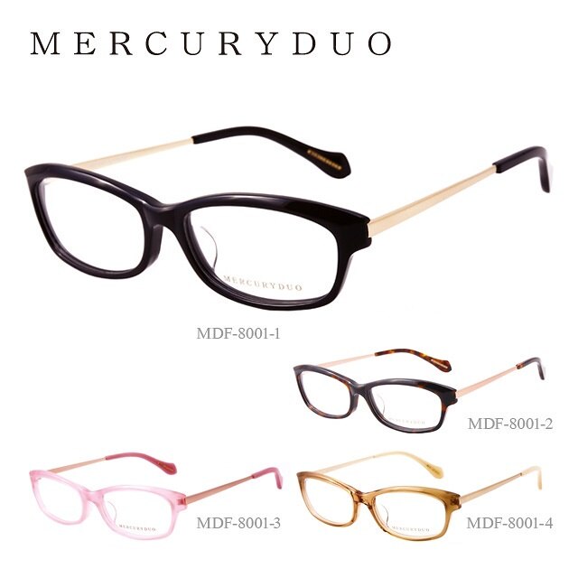 最先端 マーキュリーデュオ メガネ MERCURYDUO 伊達 眼鏡 MDF8001 全4カラー レディース 眼鏡