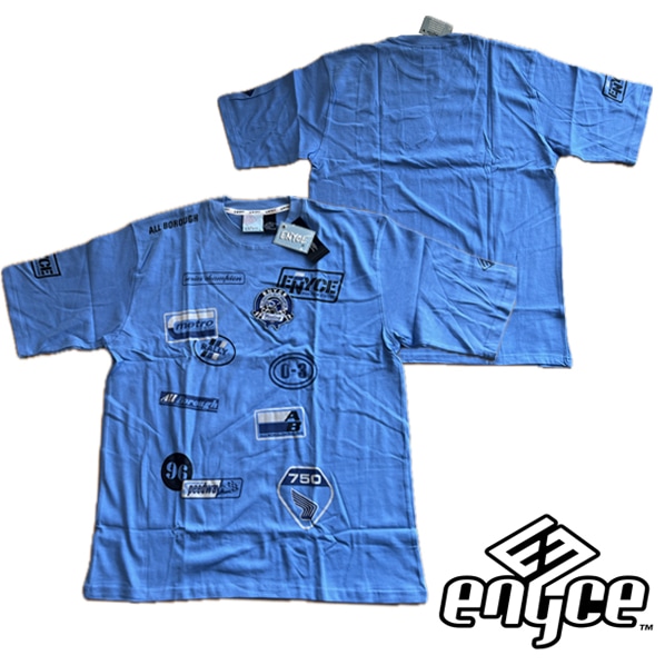 訳あり エニーチェ メンズ Tシャツ ライトブルー ENYCE 半袖 シャツ インポート ストリート スタイル HIPHOP ファッション ブランド ヒップホップ ダンス ウェア B系 B