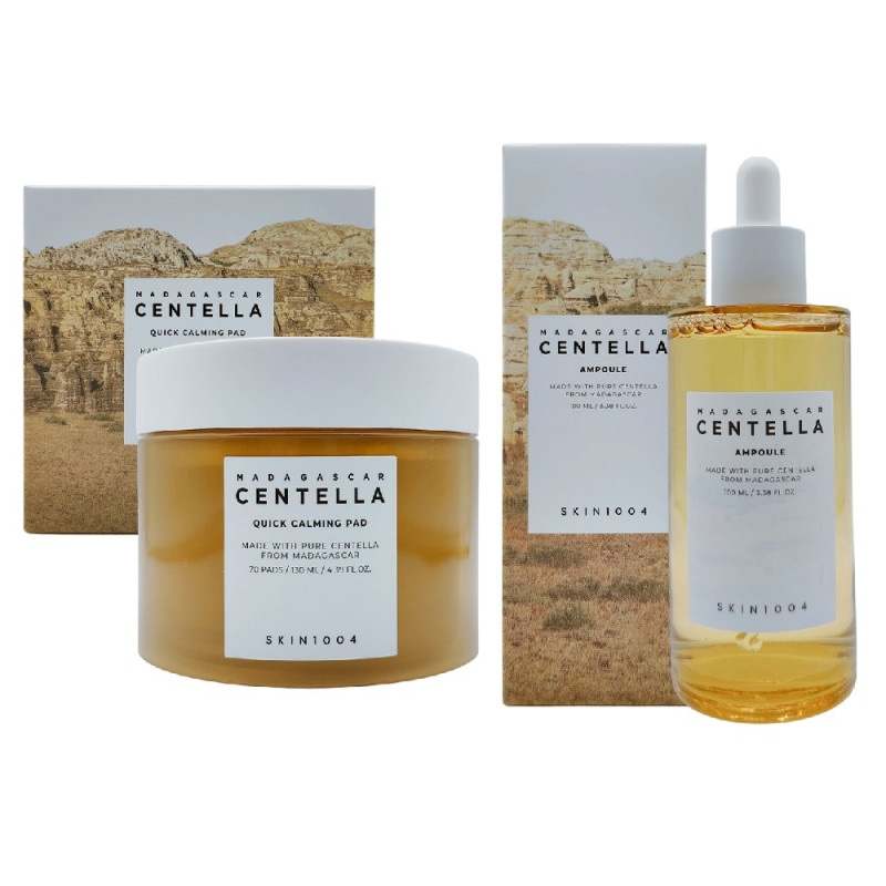 マダガスカルセンテラ鎮静ケア2種セット - クイックカーミングパッド70枚センテラアンプル100ml
