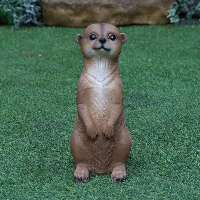 Meerkat動物模型造形物 正面を向いて座るとあるジャン造形物