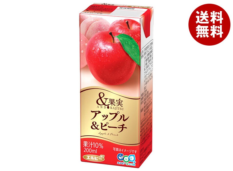 エルビー &果実 アップル&ピーチ 200ml紙パック＊24本入＊(2ケース)