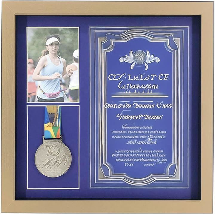 縦 写真 賞状 メダル ディスプレイ フレーム 写真立て フォトフレーム 木製 メダル収納 額縁(ナチュラル)