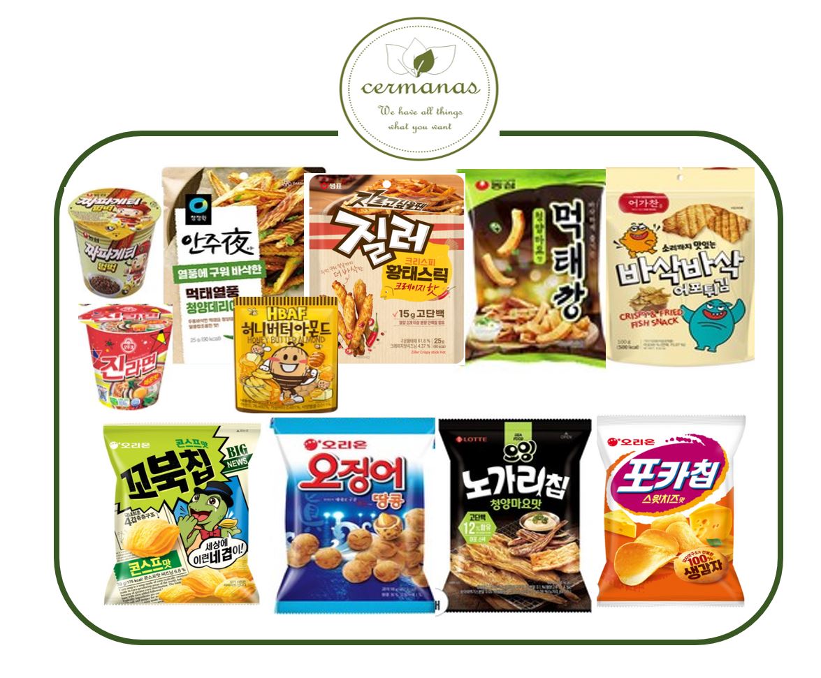 韓国大人気おつまみコレクション／ビールおつまみギフトセット／韓国大人気酒の肴盛ギフトセット（＋セルマナス 高級ポーチ　＋チャミスル ショットグラス 2個セット）