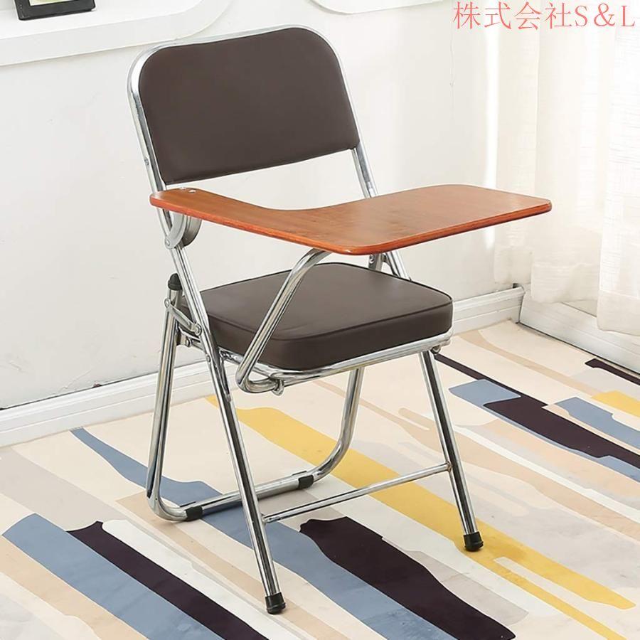 組立必要なし チェア 椅子 一体型 チェア 柔らかい テーブル 付き 一体型 チェア 折り畳み式 会議 自宅 介護 収納 簡易 クッション付き チェアブル テーブル 付