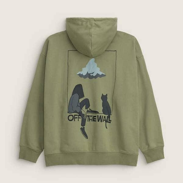 Vans X Hanai GFXパーカーグリーン VN000TRJZBF [ ] アーティストコレクション Vans X Hanai GFXパーカーグリーン VN000TRJZBF