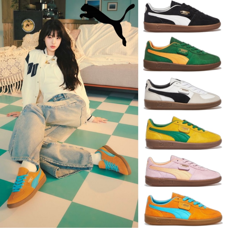 [IVE Wonyoung 着用] PUMA palermo sneakers ユニセックスカジュアルロートップシューズ/人気の靴/男女共用シューズ/韓国人気ブランド