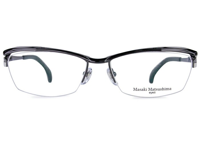 メガネ MF-1256 c.2 ブラック/シルバー 日本製 ナイロール 大きい 24,090円