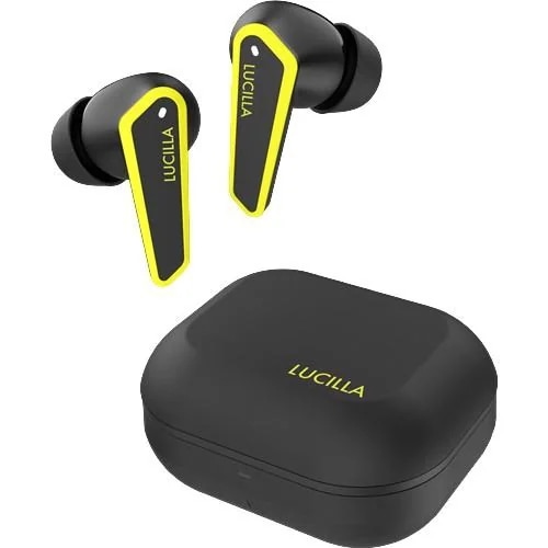 LUCILLA TWS014SY 完全ワイヤレスイヤホン 3つの音質を切替 ノイズキャンセリング Bluetooth対応 IPX4防水 スパークイエロー