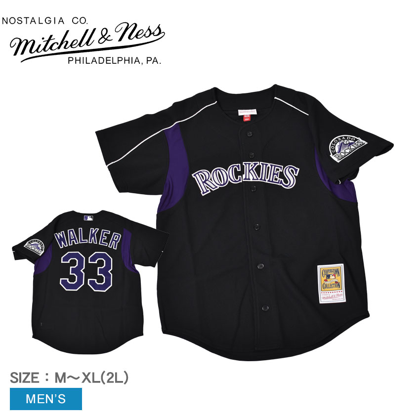 オーセンティック ラリーウォーカー コロラドロッキーズ 2003 ジャージ ABBF3118-CRO03LWLBLCK メンズ ゲームシャツ MLB Larry Walker