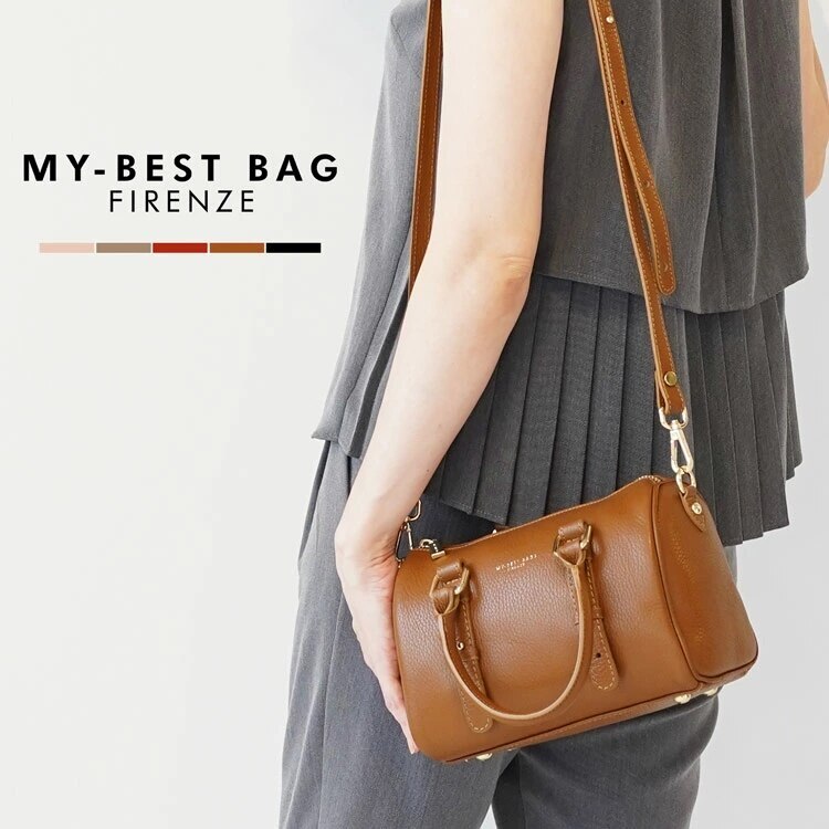 [MYBESTBAG]牛革ミニボストンショルダーバッグ