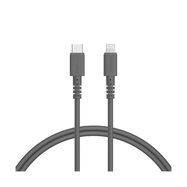 （まとめ） オウルテックMOTTERU C to Lightning シリコンケーブル スモーキーブラック 1m MOT-SCBCLG100-BK1本 [x3セット]