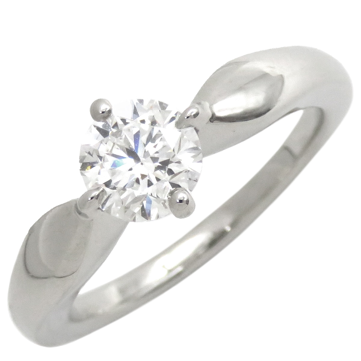 ブルガリ BVLGARI リング 指輪 デディカータ ア ヴェネチア リング Pt950 ダイヤモンド プラチナシルバー トルチェッロ 1粒 1P 9号 343723【中古】