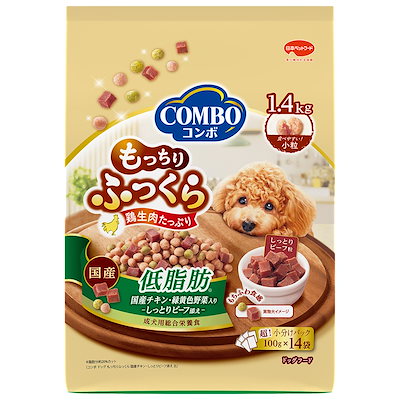 他サイト： ドッグフード　コンボ　ドッグ　もっちりふっくら　低脂肪　１．４ｋｇ（１００ｇX１４袋）　ＣＲＣ45―06―45―00―00の商品画像