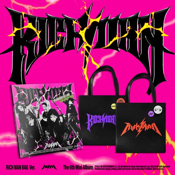 [2種セット] (RICH MAN BAG Ver.) aespaミニ6集アルバム [RICH MAN] チャート反映 当店特典