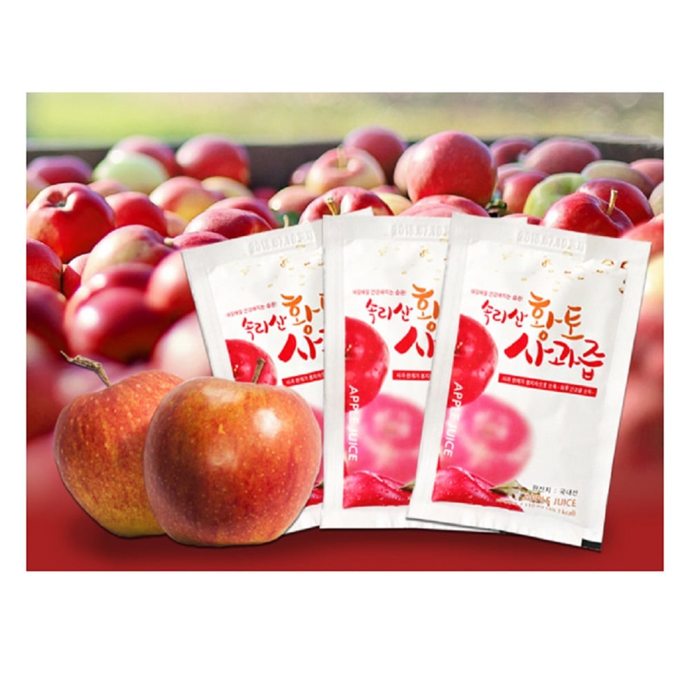 韓国-KMEAL-俗離山黄土リンゴ果汁リンゴジュース30包