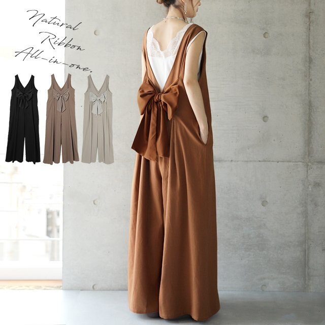 オーバーオール ワイドパンツ 夏 ゆったりカジュアルサロペット