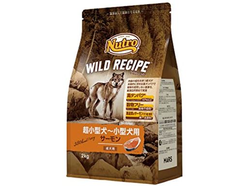Nutro ワイルドレシピ 超小型犬~小型犬用 グレインフリー 成犬用 サーモン 2kg ドライフード 総合栄養食 ドッグフード 犬 穀物フリー 香料・着色料 無添加 消化吸収の健康維持 ニュートロ 5,155円