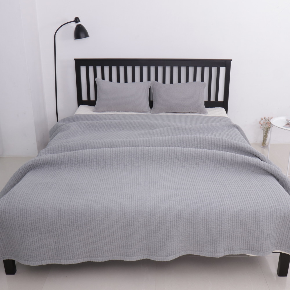 イブル布団 NEWストライプ柄 Qriginal 韓国産 約200x200cm 継ぎ目なし 敷きパッド キルティングマット ラグ 赤ちゃん ベビーマット プレイマット 寝相アート ソファーカバー