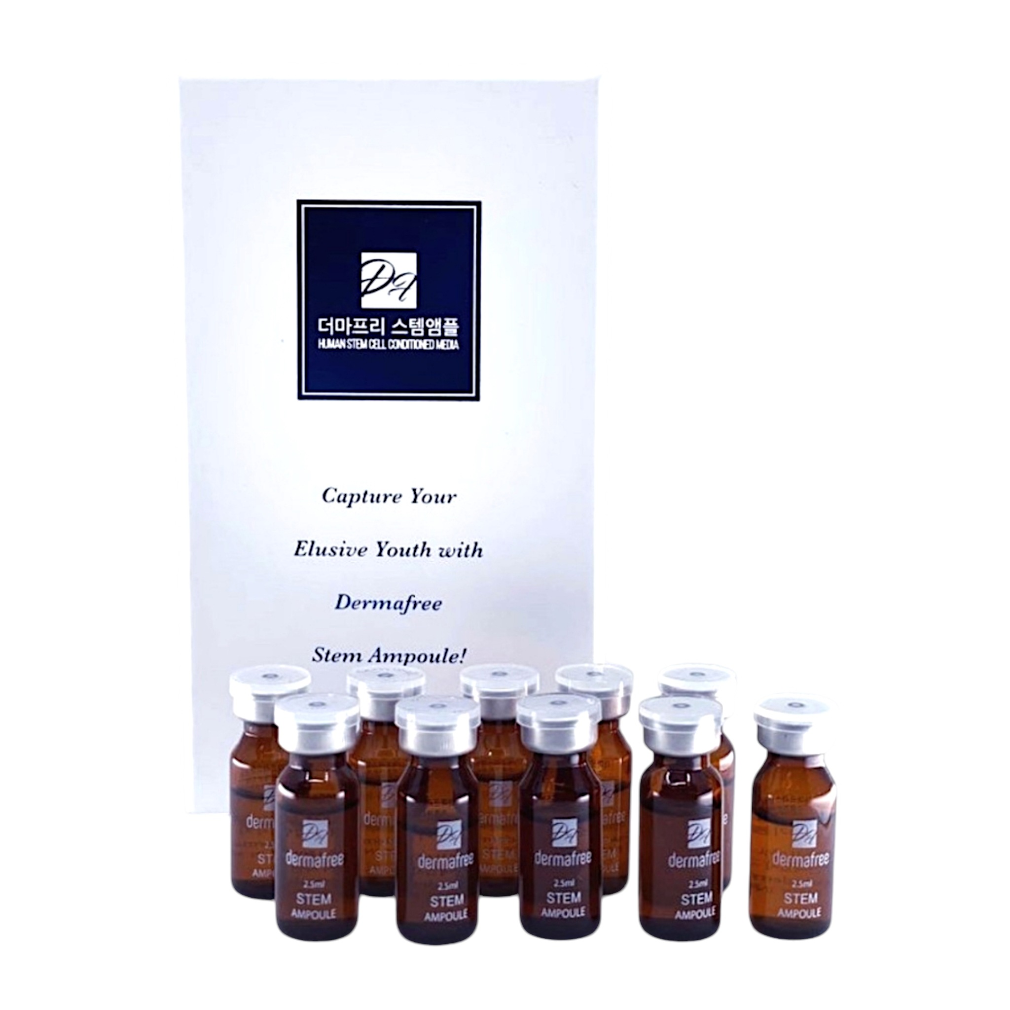 dermafree ステムアンプル 3ml x 10ea, 人体幹細胞培養液100,000ppm配合, ビューティーローラー