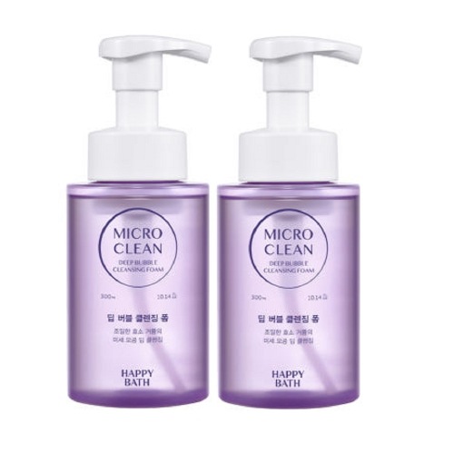 ハッピーバスディープバブルクレンジングフォームマイクロクリーン300ml 2口