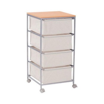 東谷 キャンバスチェスト 4段 ベージュ MIP-278