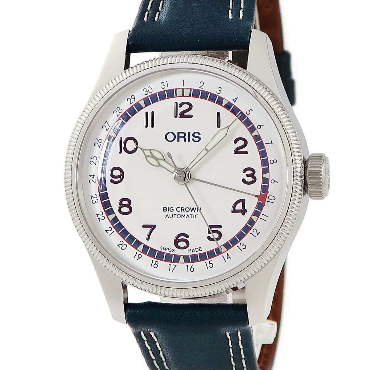 ビッグクラウン ハンク アーロン 01 754 7785 4081-Set 自動巻き メンズ ホワイト 限定 3年保証