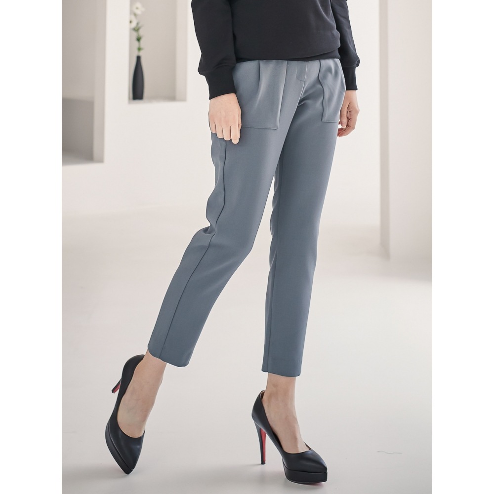 ACUDアウトポケットハイウエストパンツ（グレー）