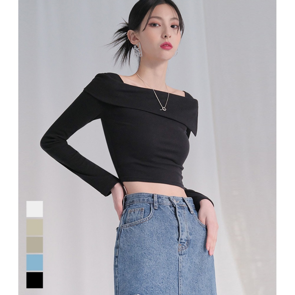 アヴァンドレスビューティーショルダーTシャツ-5COL 5,219円