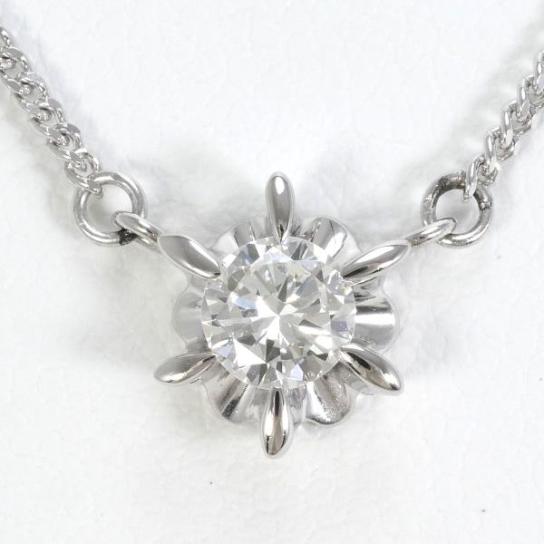 PT PT850 ネックレス ダイヤ 0.30 VS2 鑑定書 約39cm ジュエリー 中古