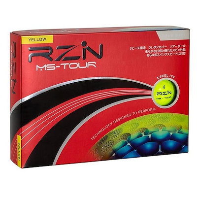 他サイト： 【日本正規品】 レジンゴルフ RZN(レジン) ボール 2022年モデル MS TOUR イエロー 1ダース(12個入り)の商品画像