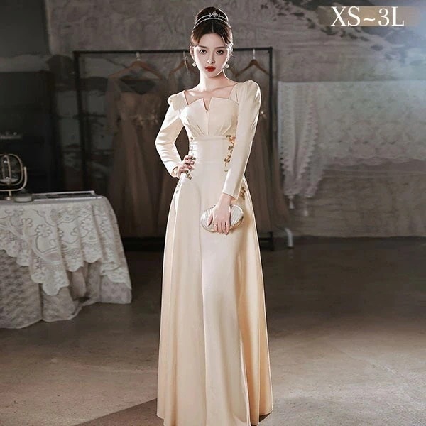 最終値下げドレス 大人 ピアノ 発表会 演奏会用ドレス ロングドレス 演奏会 イブニングドレス 結婚式 母親 ピアノ発表会 中学生 パーティードレス 発表会ドレス 袖付き 高校生 大きいサイズ ロング