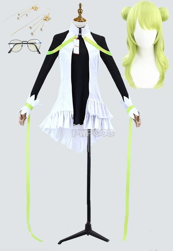 森中花咲 Ready Steady メガネ イヤリング付き コスプレ 衣装 ウィッグ追加可能 バーチャルYouTuber VTuber ハロウイン クリスマス コスチューム 文化祭 仮装